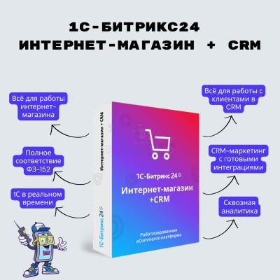 Программа для ЭВМ "1С-Битрикс24". Лицензия Интернет-магазин + CRM (12 мес.) - купить в Арзебеляке